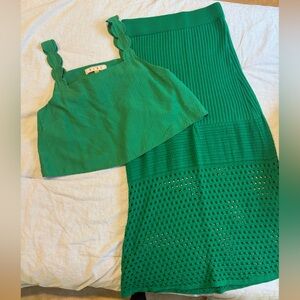 Buru Green Tank/skirt set